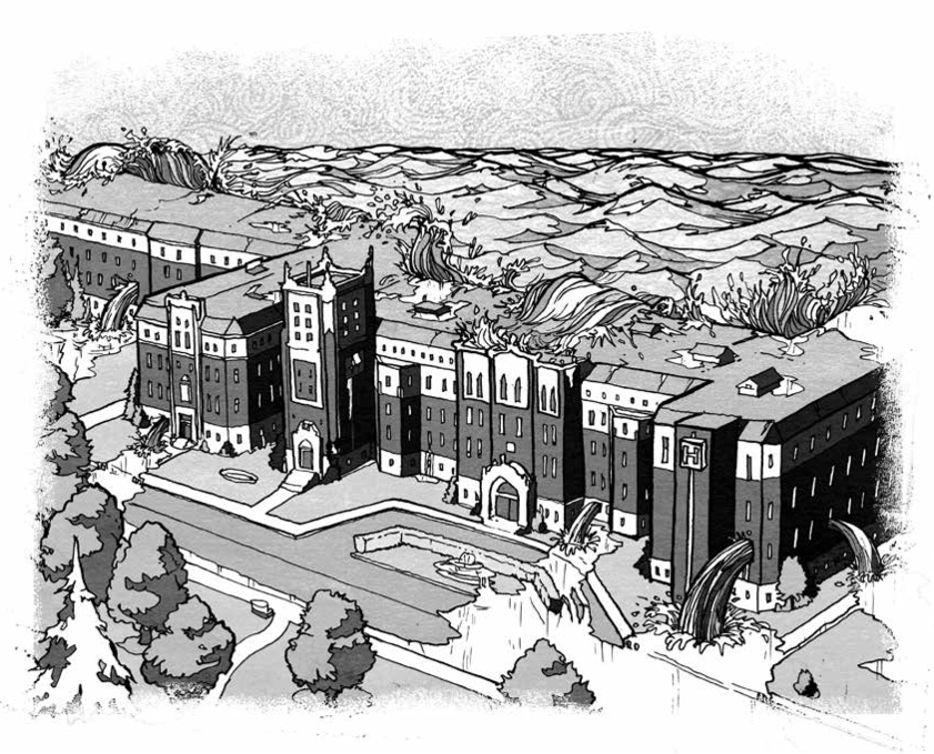 An illustration by David Barnes for Michael Decter's September 2014 article "Saving Medicare."