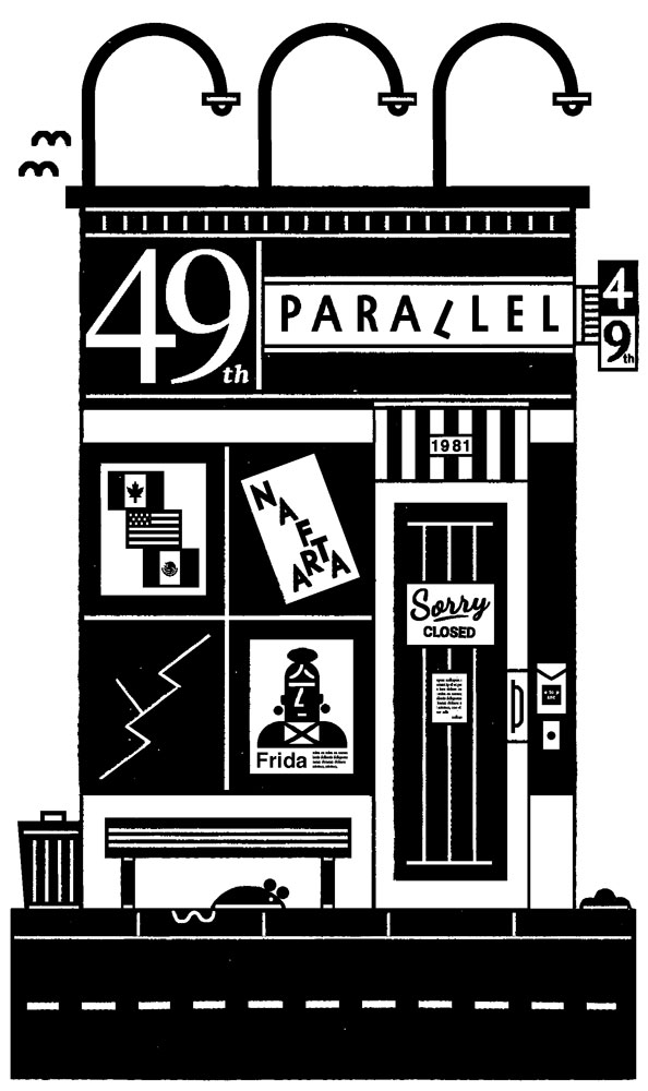 An illustration by Raymond Biesinger for Tim Cook’s October 2025 review of “Trading on Art” by Sarah E. K. Smith.