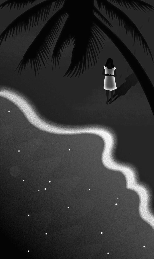 Illustration by Neil Webb for Vanessa Stauffer’s January-February 2026 review of “Starry Starry Night” by Shani Mootoo.