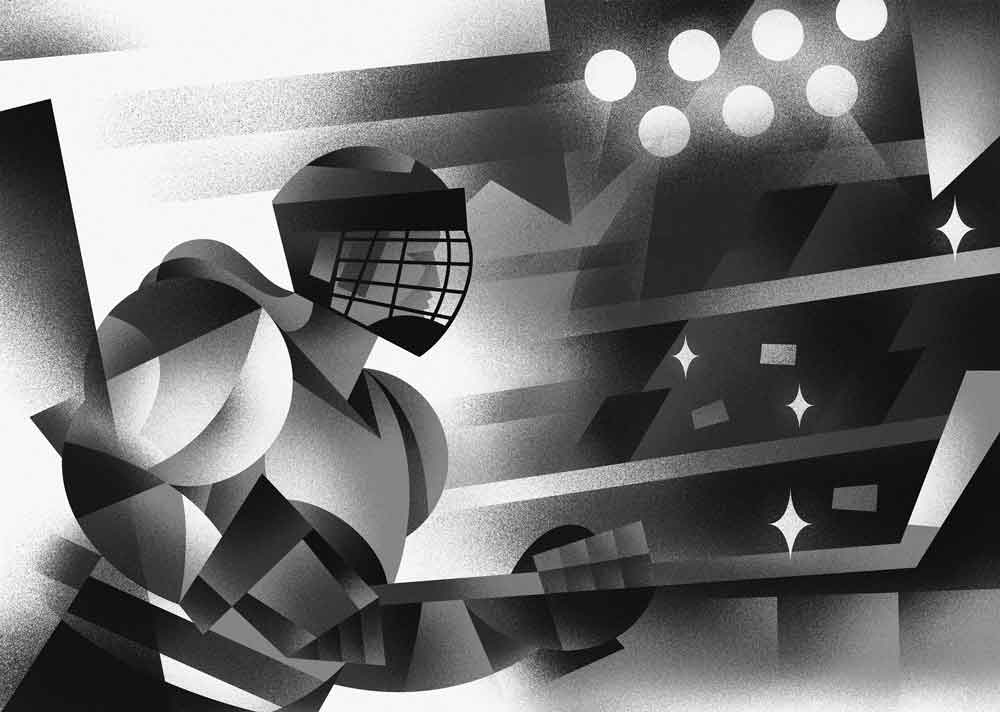 An illustration by Dave Murray for Paul W. Bennett March 2026 review of “Breakaway” by Karissa Donkin.