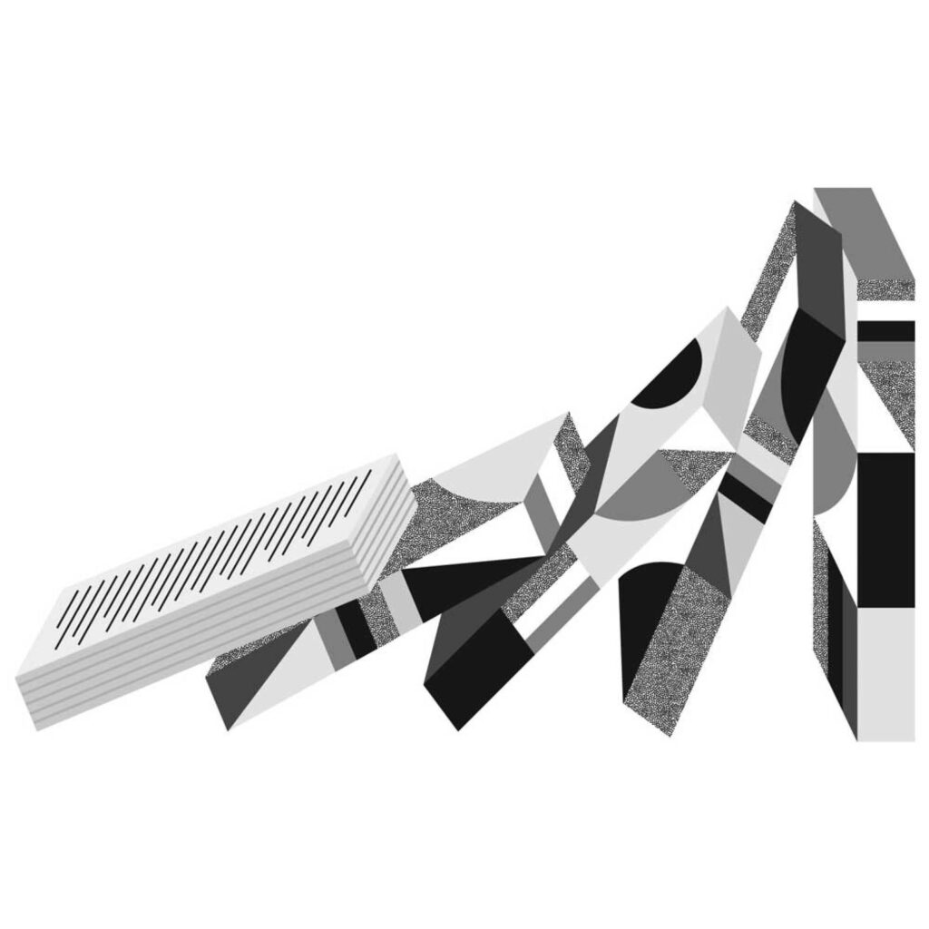 An illustration by Mateusz Napieralski for Cecily Ross’s March 2026 essay on cancelling the publication of her next novel.