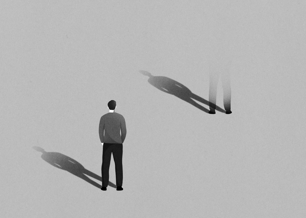 An illustration by Lou Kiss for Kevin Shaw’s June 2026 review of “Night Terminus,” by Ellis Scott.