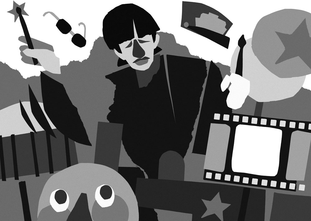 An illustration by Dave Murray for David Wilson’s June 2026 review of “Ringo: A Fab Life,” by Tom Doyle.