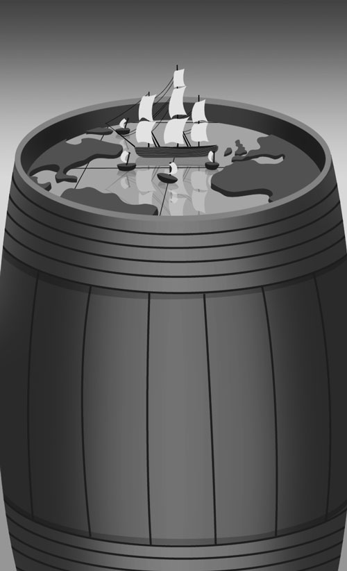An illustration by Nick Lowndes for Daniel Woolf’s June 2026 review of “Canada in the Age of Rum,” by Allan Greer.