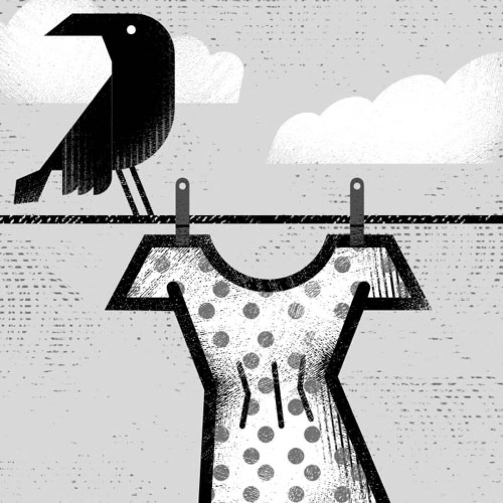 An illustration by Matthew Daley for Danielle Douez’s July/August 2026 review of “The Life of a Creature,” by Nadja Lubiw-Hazard.