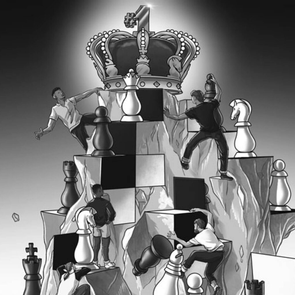 An illustration by Adam Mazur for Mark Plotkin’s September 2026 review of “Interregnum” by Jordan Himelfarb.