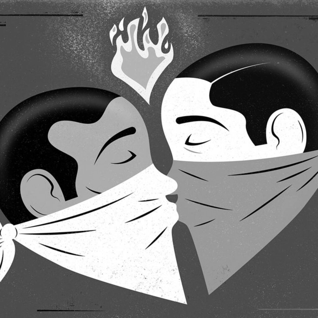 An illustration by Blair Kelly for André Forget’s September 2026 review of “The Longest Death,” by Kevin Jagernauth.