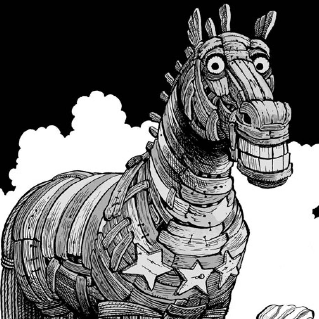 An illustration by David Parkins for Troy Nahumko’s September 2026 essay “Homer on the Range.”
