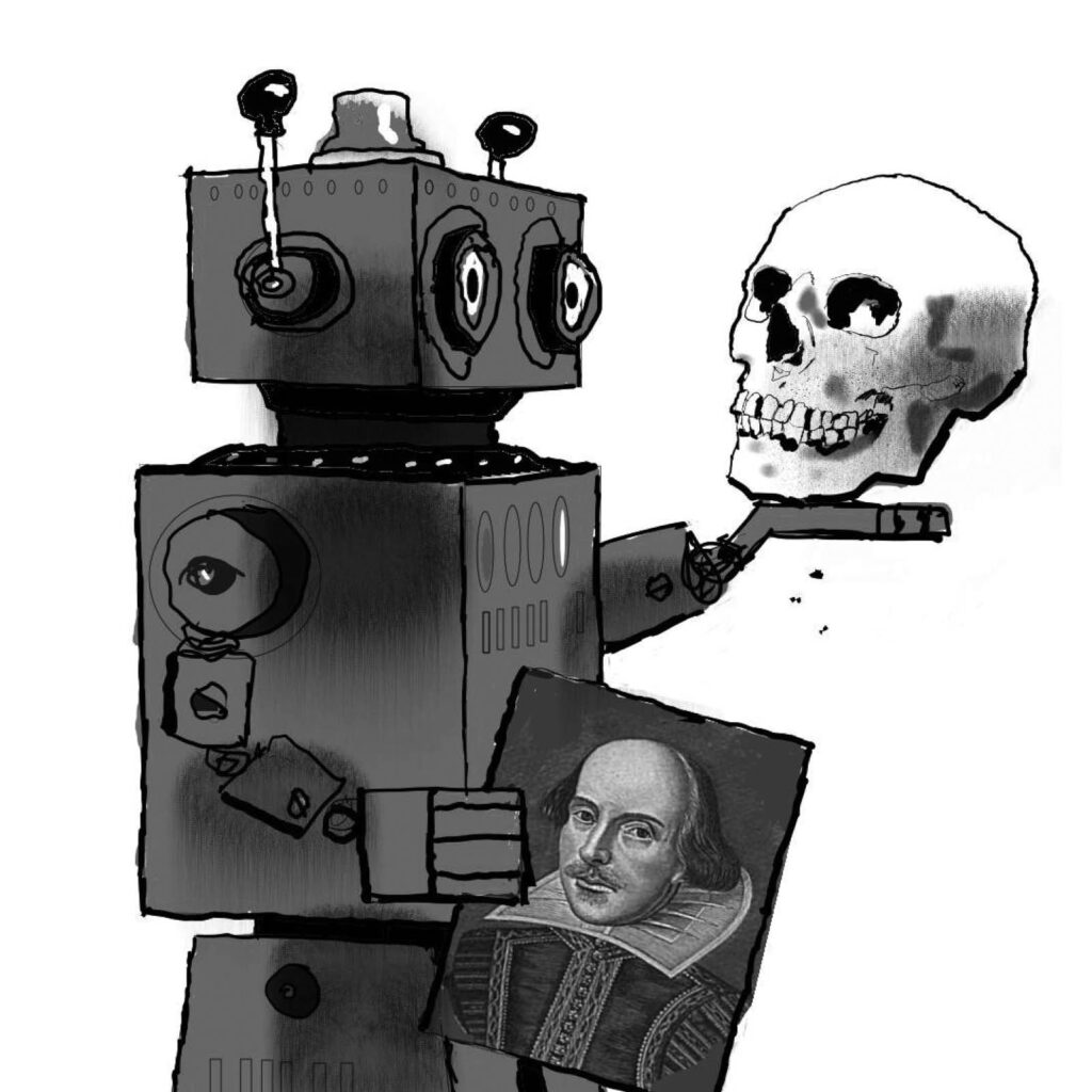 An illustration by Brian Gable for David Macfarlane’s November 2026 essay “A Quick Thank You.”